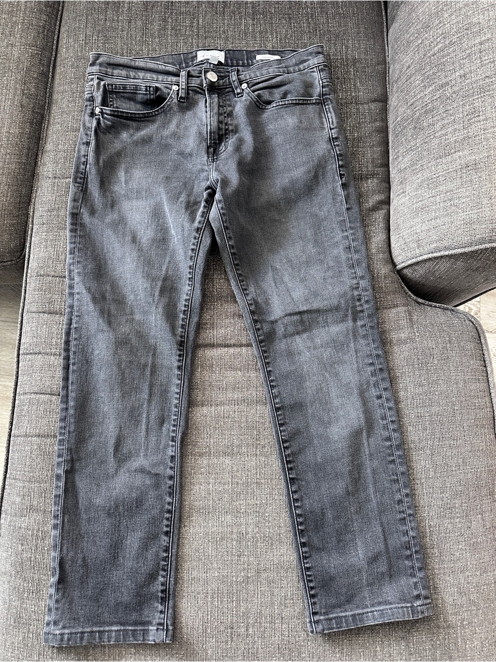 FRAME L’Homme Slim Jeans Men’s 32 Fade to Grey Gray Stretch Denim - Picture 1 of 11
